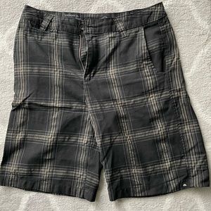 Quiksilver Mens Black Plaid Shorts - Size 32